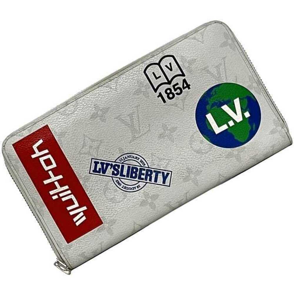 Louis Vuitton Zippy Wallet Organizer Wallet Multicolor Monogram Canvas Red Gray